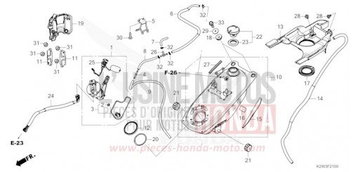 RESERVOIR A CARBURANT/POMPE A CARBURANT ST125AT de 2026